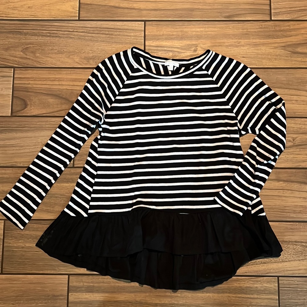 🖤 ABOUND Womens LS Ruffle Top
